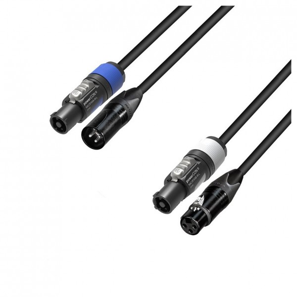 Adam Hall 5 STAR Neutrik XLR to powerCON, Hybrid Cable, 1.5m