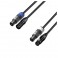 Adam Hall 5 STAR Neutrik XLR na powerCON, hybridný kábel, 5 m