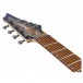 Ibanez RGMS7PB 7 String Multi Scale, Cosmic Blue Star Burst headstock 