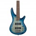 Ibanez SR405EQM 5 String, Stained Cosmic Blue Starburst body 