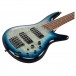 Ibanez SR405EQM 5 String, Stained Cosmic Blue Starburst controls 