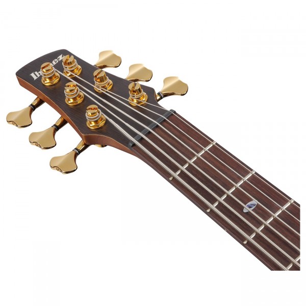 Ibanez SR5506 Prestige 6 String, Mocha Flat - headstock 