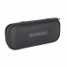 Shure Nexadyne Dynamic Supercardioid Handheld Microphone, Black - Case, Angled