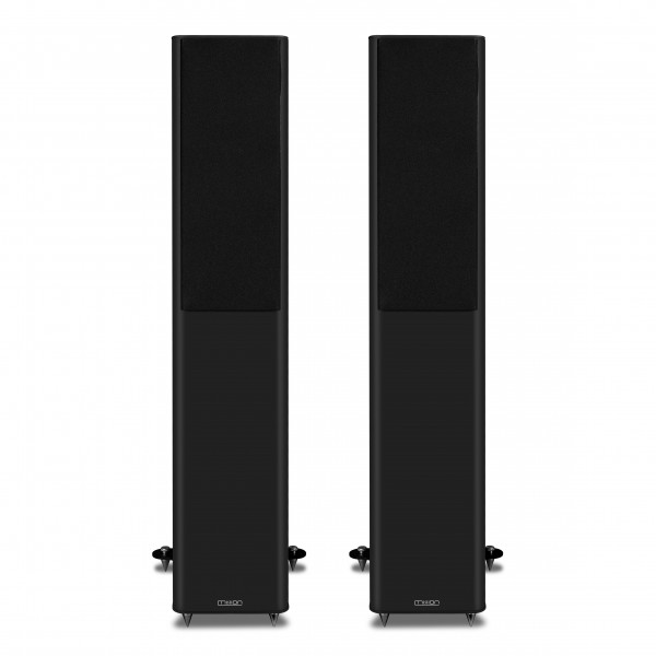 Mission QX-3 MkII Floorstanding Speakers (Pair), Black - Grilles attached