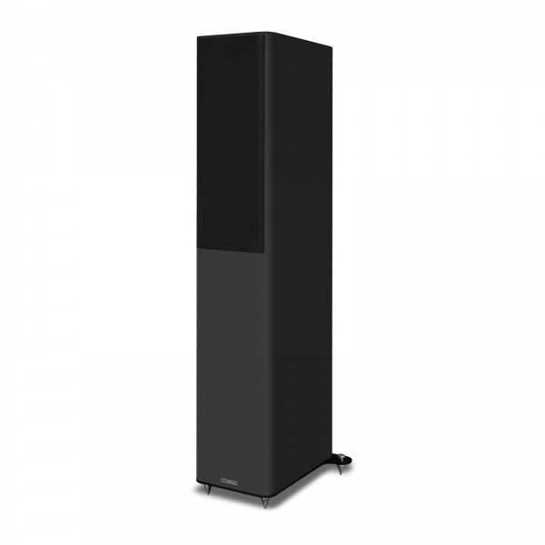 Mission QX-3 MkII Floorstanding Speakers (Pair), Black - Side of cabinet with grille attached