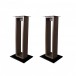 Norstone Alva Speaker Stands (Pair), Walnut Black Glass