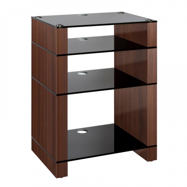 Blok STAX 810X Hi-Fi and Vinyl Rack, Natural Walnut and Black Glass - main 