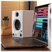 Eris. 3.5 2nd Gen Studio Monitors Pair, White - Lifestyle