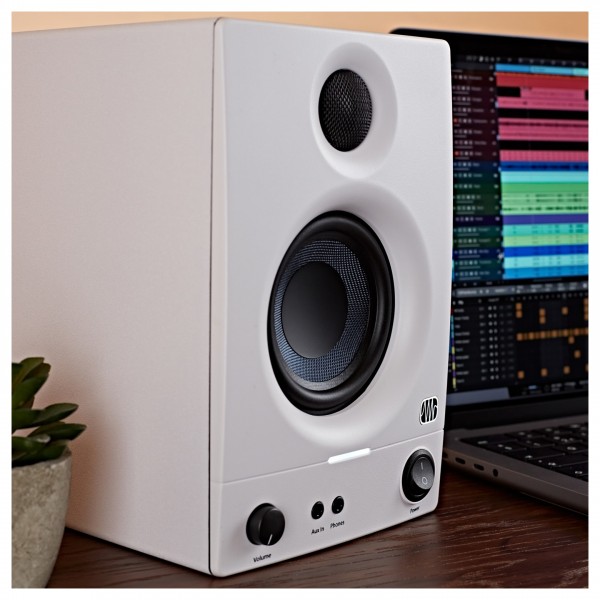 PreSonus Eris 3.5 2nd Gen Studio Monitors (Pair), White - Nearly