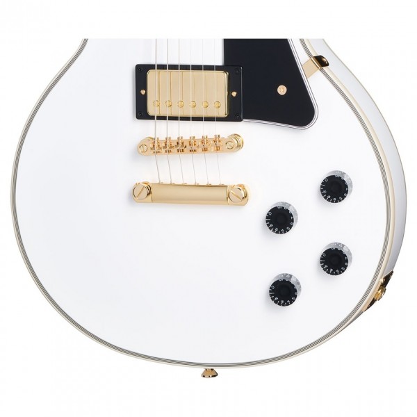 Epiphone Les Paul Custom Inspired by Gibson, Alpine White - controls 