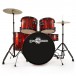 BDK-1 Full Size Starter Drum Kit by Gear4music, Red