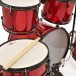 BDK-1 Full Size Starter Drum Kit by Gear4music, Red