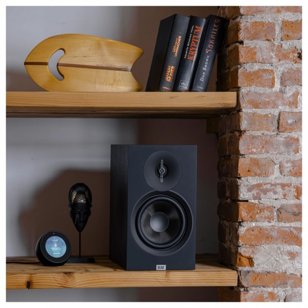 ELAC Debut 3.0 B5.3 Bookshelf Speakers (Pair), Black - lifestyle