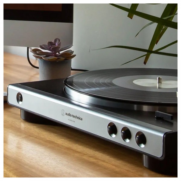 Audio Technica AT-LP60XUSB Fully Automatic Turntable, Gun Metal Lifestyle View 2