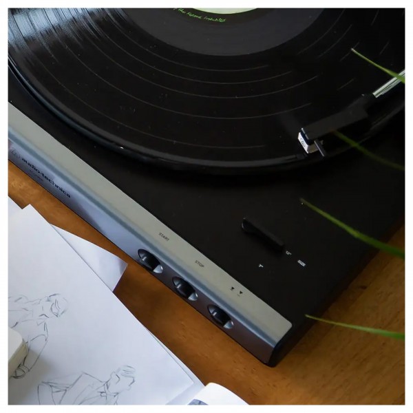 Audio Technica AT-LP60XUSB Fully Automatic Turntable, Gun Metal Lifestyle View 3