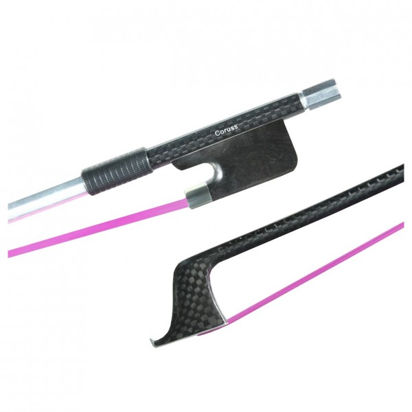 Coruss Carbon Bow for Cello, 4/4,Pink Hair