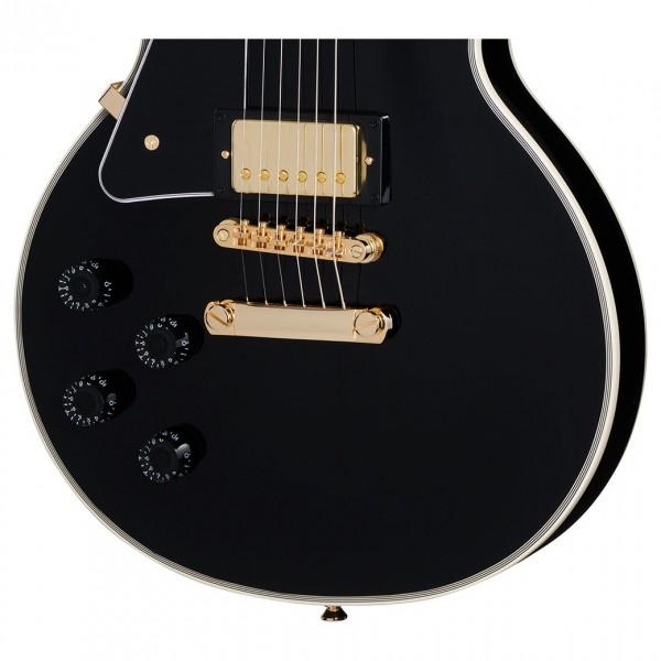 Epiphone Les Paul Custom Left-Handed Inspired by Gibson, Ebony knobs 