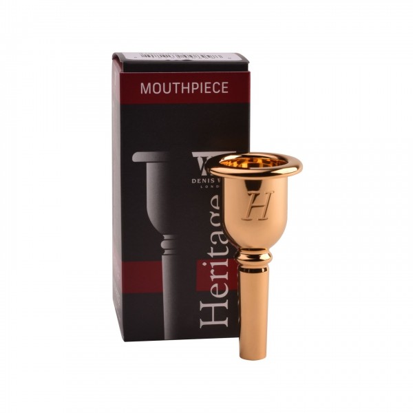 Denis Wick Heritage Trombone Mouthpiece, Gold Plate, 6BS with box
