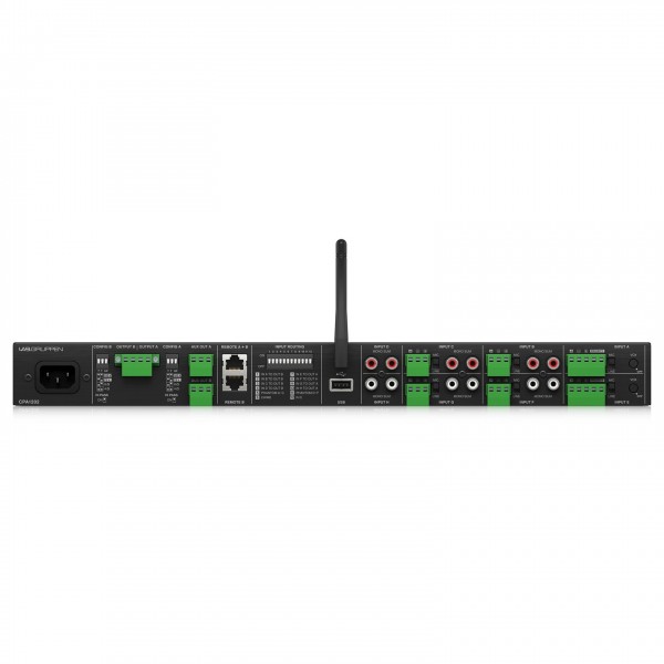 Lab Gruppen CPA1202 2 x 120W 8-Channel Commercial Mixer Amplifier with Bluetooth & USB Media Player - Rear 1