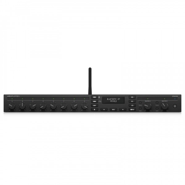 Lab Gruppen CPA2402 2 x 240W 8-Channel Commercial Mixer Amplifier with Bluetooth & USB Media Player - Front