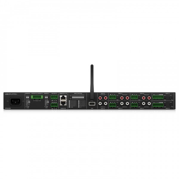 Lab Gruppen CPA2402 2 x 240W 8-Channel Commercial Mixer Amplifier with Bluetooth & USB Media Player - Rear 2