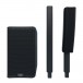 QSC KC12 Active 3-Way Column Loudspeaker System, Black - Separated