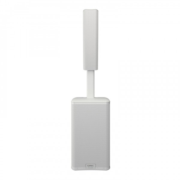 QSC KC12 Active 3-Way Column Loudspeaker System, White - Front, Short