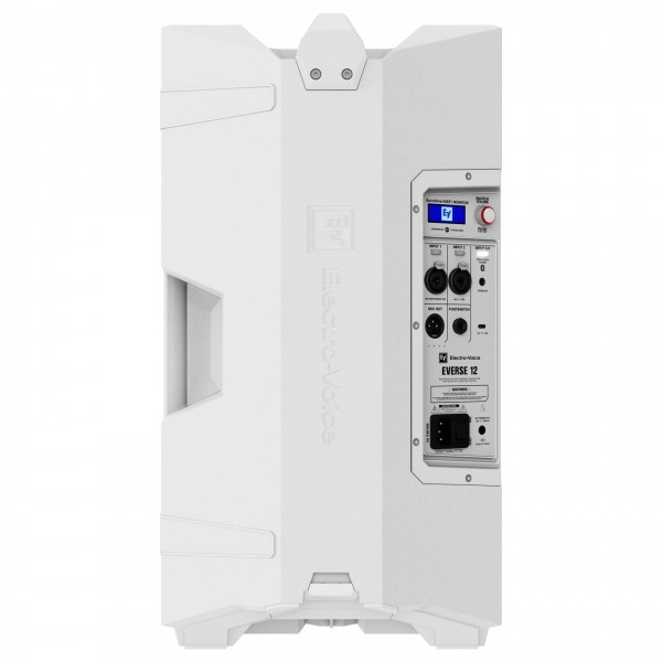 Electro-Voice Everse 12 Battery Powered PA Speaker, White - Back