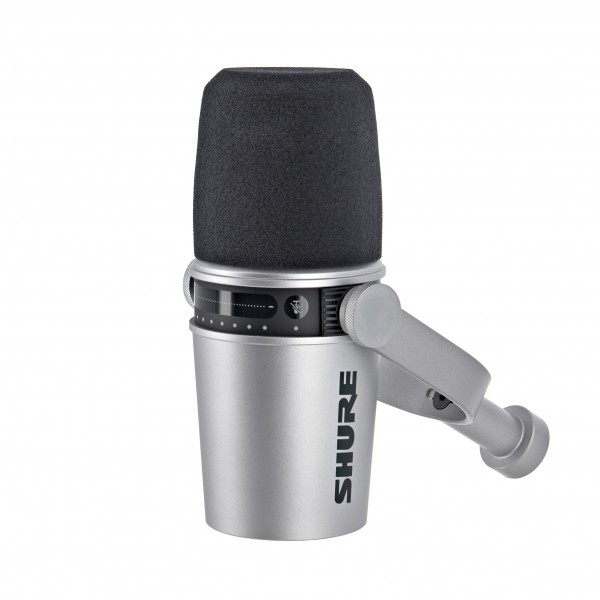 Shure MV7 USB/XLR Podcast Microphone, Silver at Gear4music