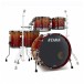 Tama Starclassic Walnut/Birch 5pc Shell Pack, Vermillion Bosse Fonce Fade