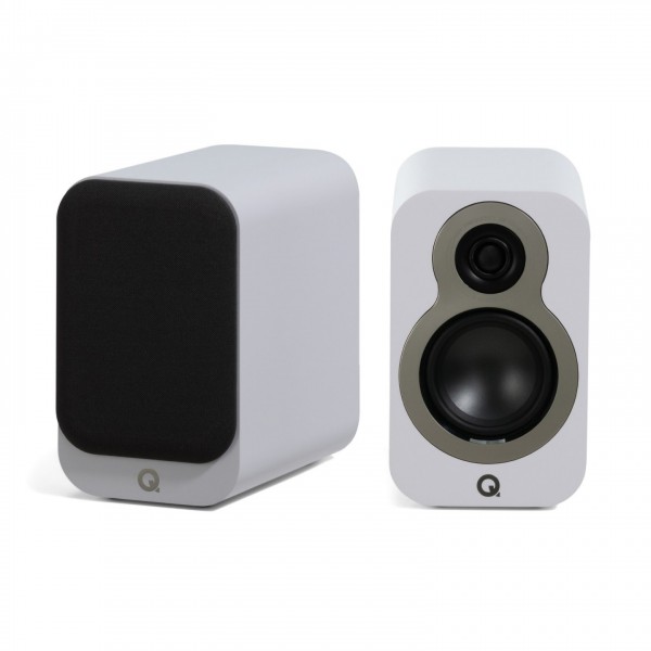 Q Acoustics 3010c Bookshelf Speakers (Pair), Satin White - pair 