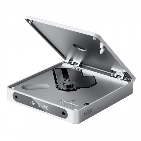 FiiO DM13 Portable CD Player with Bluetooth, White - Disc tray open