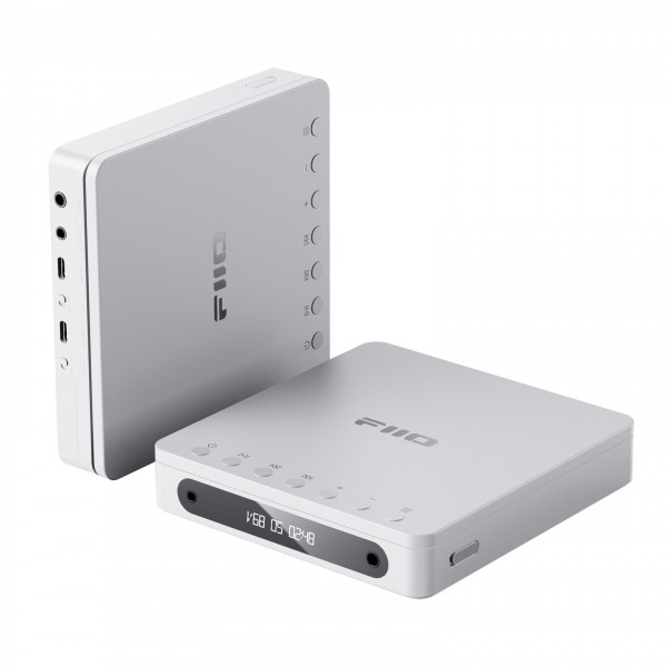 FiiO DM13 Portable CD Player with Bluetooth, White - Front and back