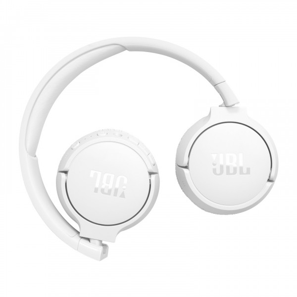 JBL Tune 670NC Wireless On-ear Headphones, White - Rotatable, foldable earcups