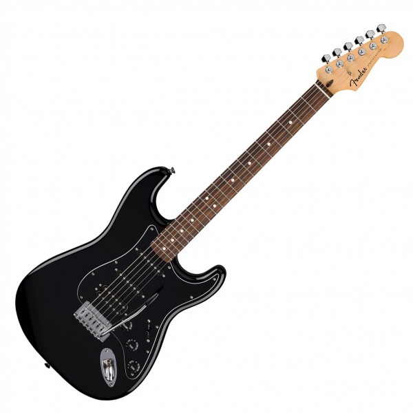 Fender Standard Stratocaster HSS, Black Pickguard, Black front