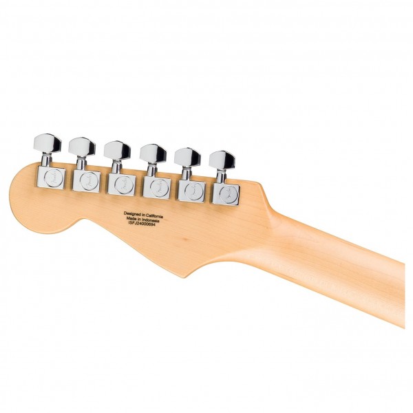 Fender Standard Stratocaster HSS, Black Pickguard, Black headstock back 