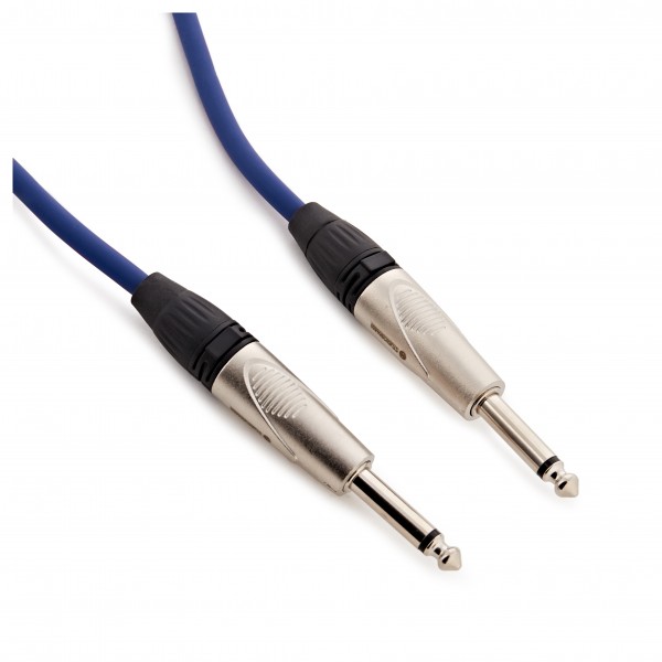 6.35mm (M) TS 60cm Patch Cable by Studiospares, Blue
