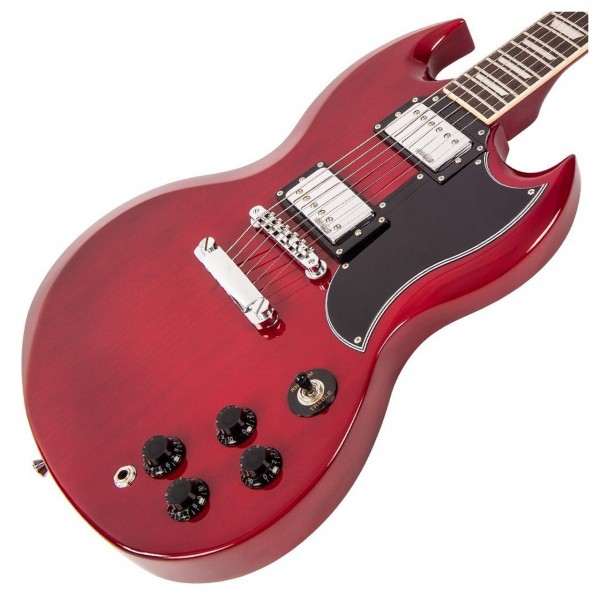 Vintage VS6 Reissued, Cherry Red Closeup