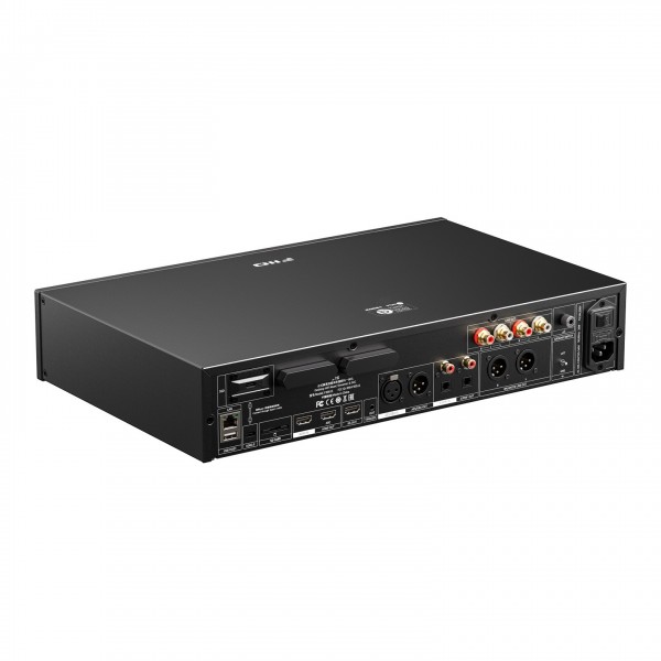 FiiO S15 Audio Streamer, Black - Rear view angled image
