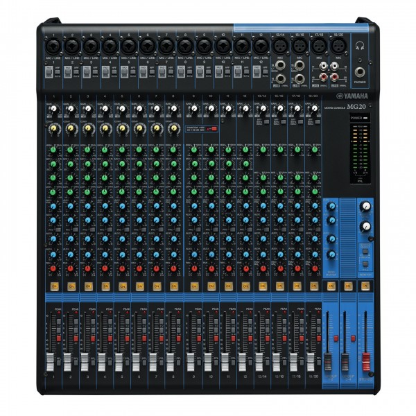 Yamaha MG20 Analog Mixer - Top