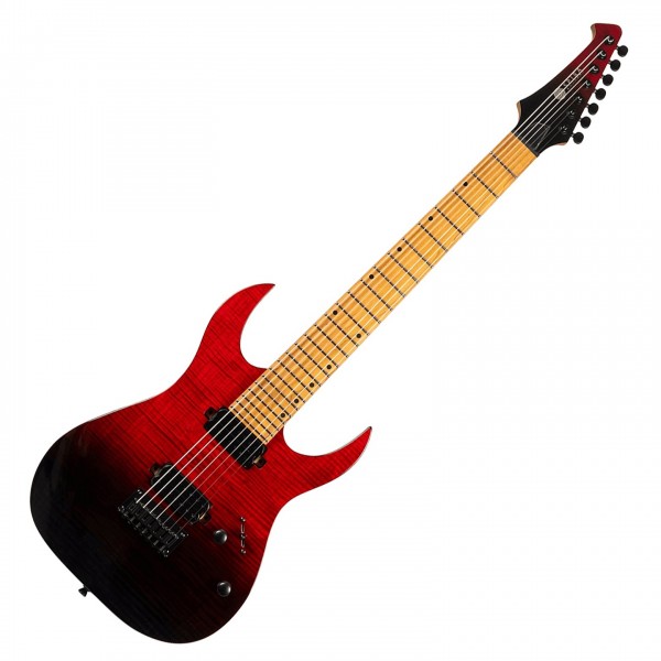 Spira Guitars S-457 TRD Flame Maple, Gloss Trans Red - Front