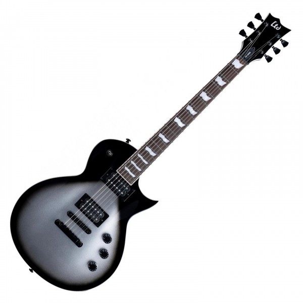 ESP LTD EC-256, Silver Sunburst Teardrop - Front