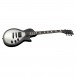 ESP LTD EC-256, Silver Sunburst Teardrop - Angled