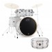 DW Drums Performance Series 5 Piece Shell Pack w/Snare, White Marine