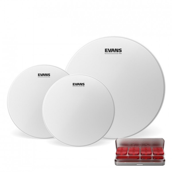 Evans G2 Coated Fusion Tom Pack 10, 12, 14'' Heads & EQ PODS Pack