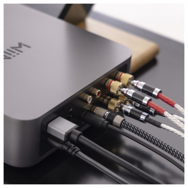 WiiM Amp Streaming Amplifier, Space Grey - close up 