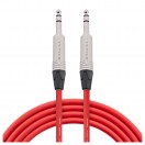 Studiospares Pro Neutrik Balanced / Stereo Jack Mogami Cable, 5m Red