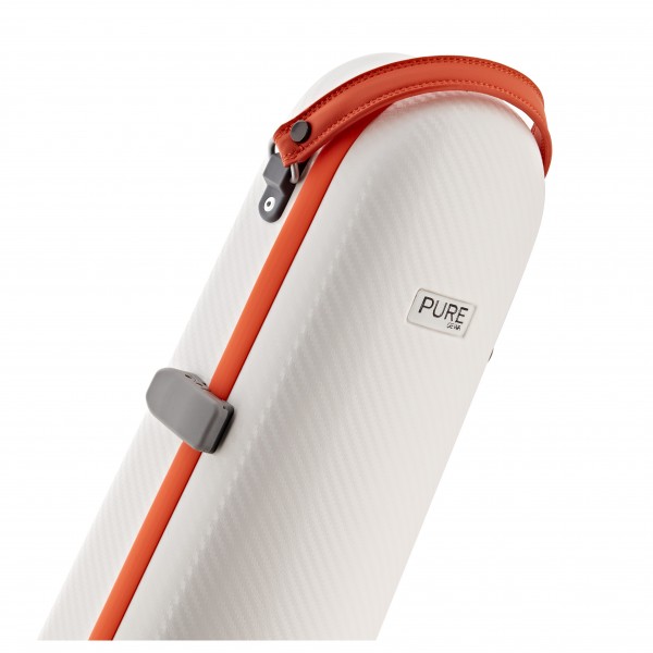 Gewa Polycarbonate Shaped Violin Case, White and Orange