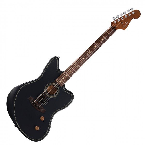 Fender Acoustasonic Standard Jazzmaster, Black front