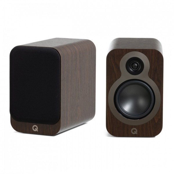 Q Acoustics 3020c Bookshelf Speakers (Pair), Walnut